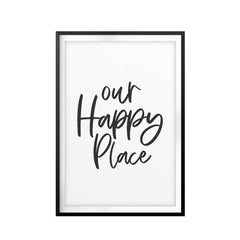 Our Happy Place UNFRAMED Print Home Decor Wall Art