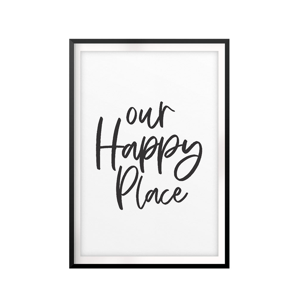 Our Happy Place UNFRAMED Print Home Decor Wall Art