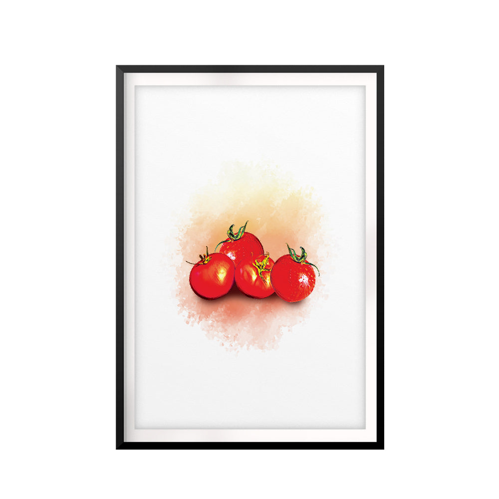 Cherry Tomatoes Watercolor UNFRAMED Print Fruit Wall Art