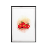 Cherry Tomatoes Watercolor UNFRAMED Print Fruit Wall Art