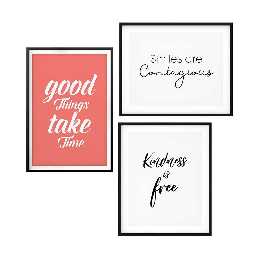Small Advice Wall Art UNFRAMED Print (3 Pack)