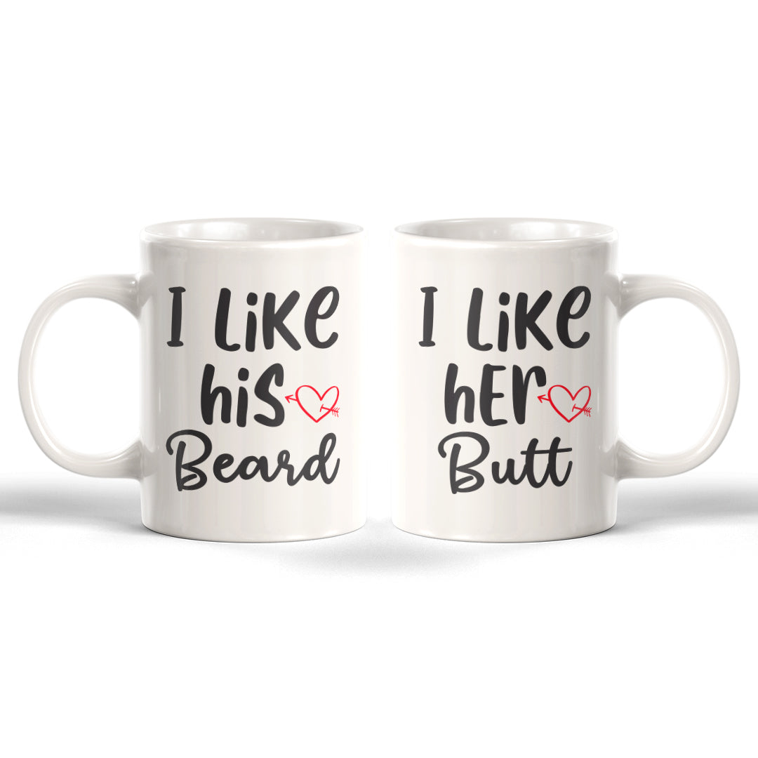 I Like His Beard I Like Her Butt (2 Pack) Coffee Mug