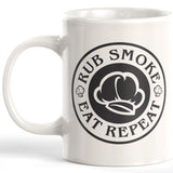 Rub Smoke Eat Repeat Coffee Mug