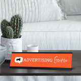 Advertising Guru, black frame, Desk Sign (2x8¨)