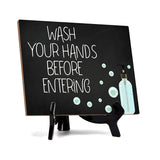Signs ByLITA Wash Your Hands Before Entering, Hygiene Sign, 6" x 8"