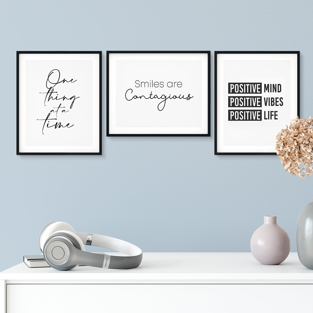 Motivational Mantras Improve Your Day Wall Art UNFRAMED Print (3 Pack)