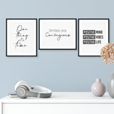 Motivational Mantras Improve Your Day Wall Art UNFRAMED Print (3 Pack)
