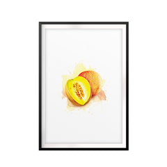 Melon Watercolor UNFRAMED Print Fruit Wall Art