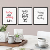 Lazy & Content Wall Art UNFRAMED Print (3 Pack)