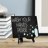 Signs ByLITA Wash Your Hands Please, Hygiene Sign, 6" x 8"