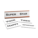 Superstar Word Play Nameplate, Rose Gold Desk Sign, Novelty Gift Nameplate, 6 Interchangeable Tiles (2 x 8")
