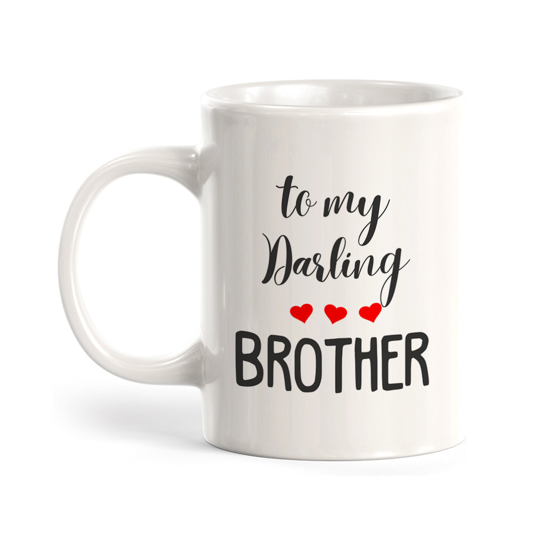 To My Darling Brother, Hearts Coffee Mug