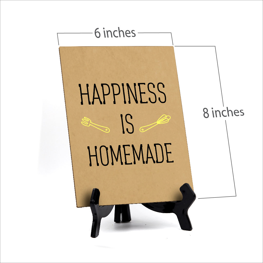 Signs ByLITA Happiness Is Homemade, Table Sign, 6" x 8"