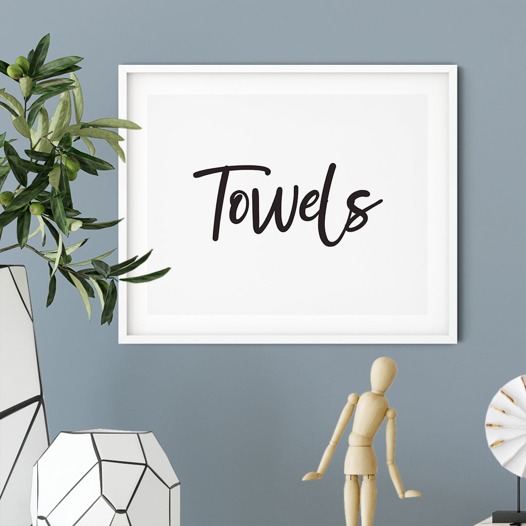 Towels UNFRAMED Print Business & Events Decor Wall Art