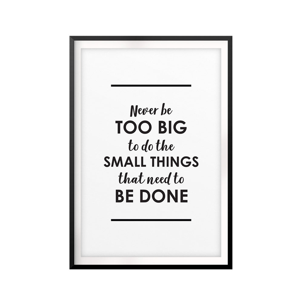 Humbleness Inspirational UNFRAMED Print Quote Wall Art