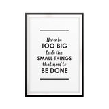 Humbleness Inspirational UNFRAMED Print Quote Wall Art