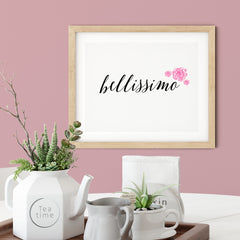 Bellissimo UNFRAMED Print Cute Typography Wall Art
