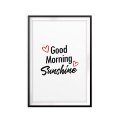 Good Morning Sunshine UNFRAMED Print Cute Typography Wall Art