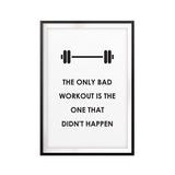 Workout Inspiration UNFRAMED Print Workout Motivation Wall Art