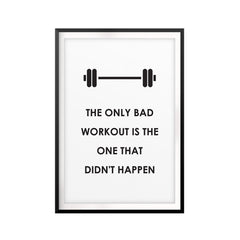Workout Inspiration UNFRAMED Print Workout Motivation Wall Art