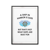The Ship Analogy For Braveness UNFRAMED Print Quote Wall Art