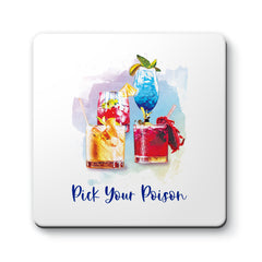 Pick Your Poison Colorful Designs ByLITA Funny Coasters