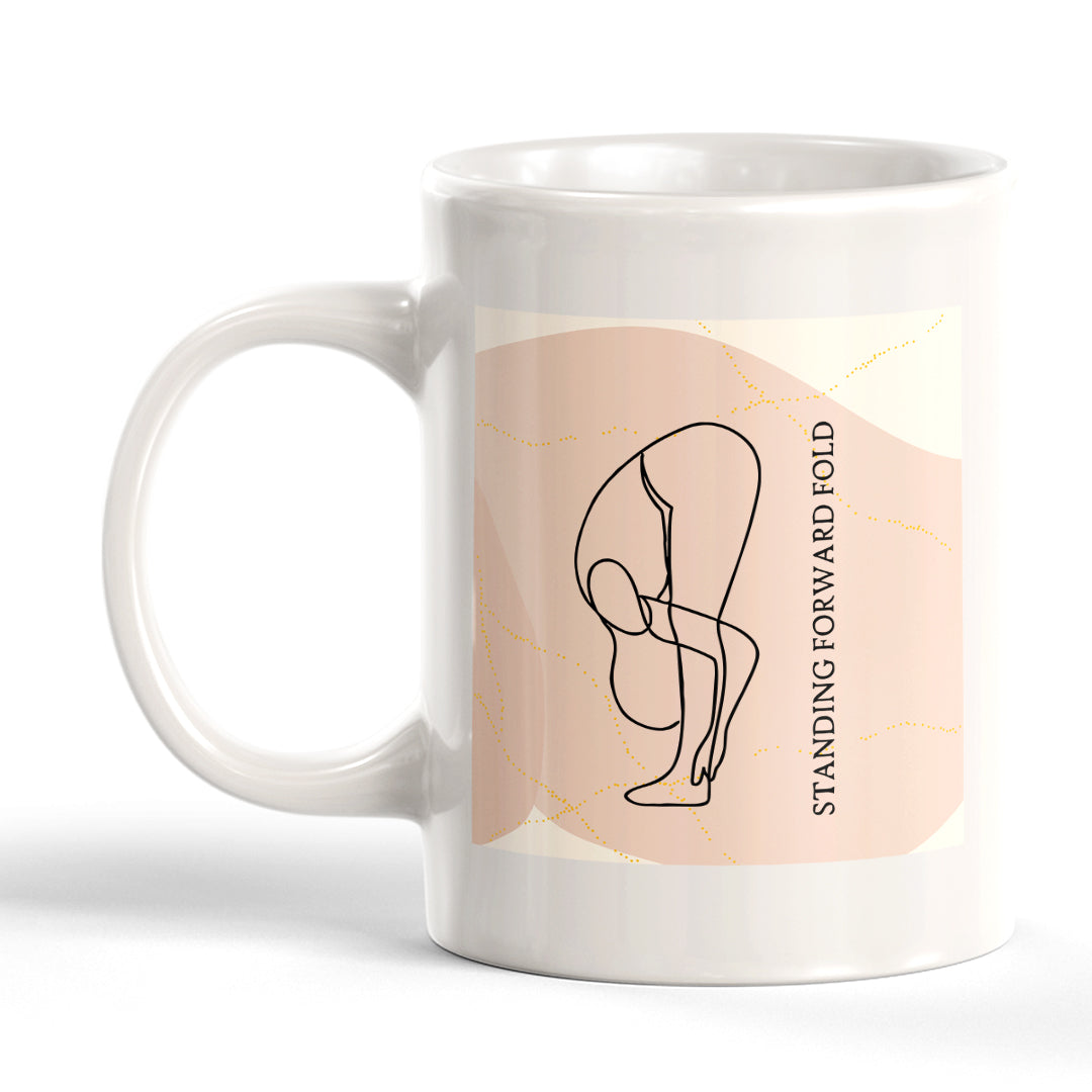 Standing Forward Fold Pose Yoga Coffee Mug