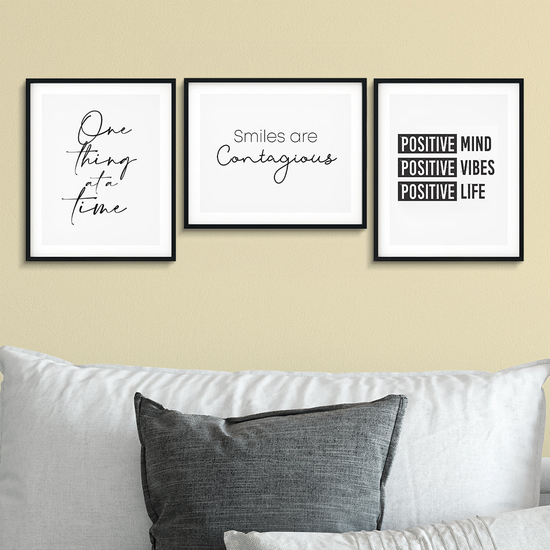 Motivational Mantras Improve Your Day Wall Art UNFRAMED Print (3 Pack)