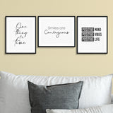 Motivational Mantras Improve Your Day Wall Art UNFRAMED Print (3 Pack)