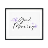 Good Morning UNFRAMED Print Cute Typography Wall Art