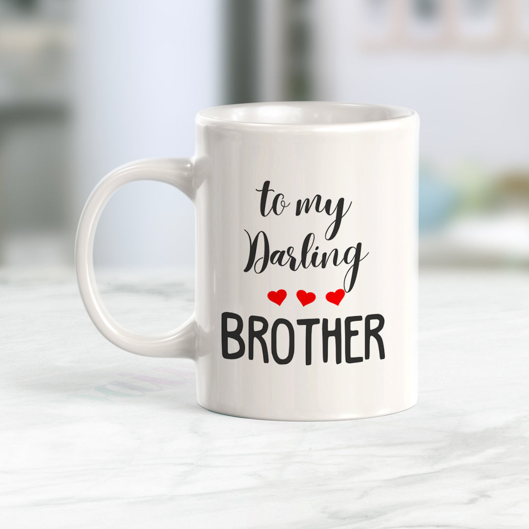 To My Darling Brother, Hearts Coffee Mug