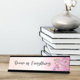 Queen of Everything, Designer Series Desk Sign, Novelty Nameplate (2 x 8")