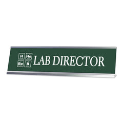 Lab Director, Green Novelty, Desk Sign (2x8)