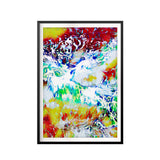 Neon Abstract Waves UNFRAMED Print Nature Wall Art