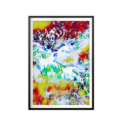 Neon Abstract Waves UNFRAMED Print Nature Wall Art