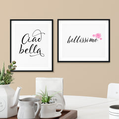 Cute Italian Wall Decor Wall Art UNFRAMED Print (2 Pack)