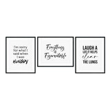 Young And Funny Wall Decor UNFRAMED Print (3 Pack)
