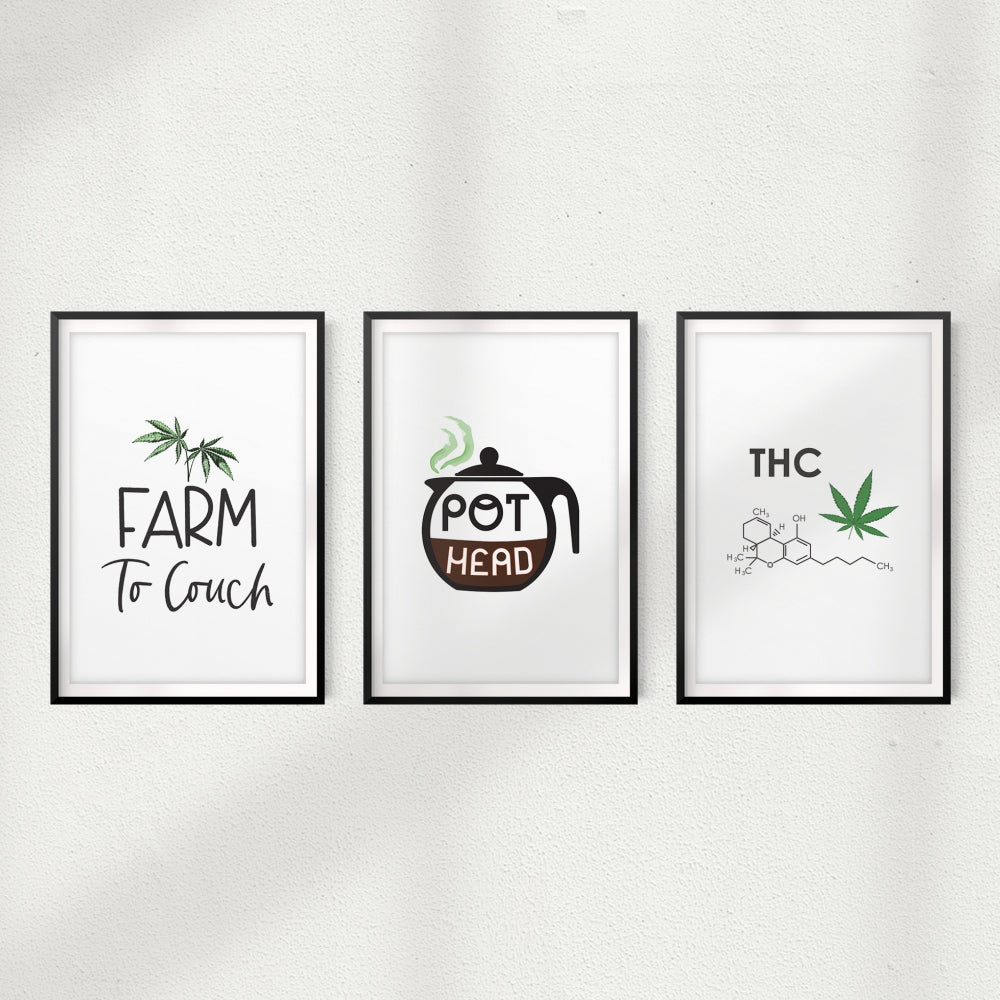 Refined Stoner Wall Art UNFRAMED Print (3 Pack)