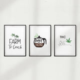 Refined Stoner Wall Art UNFRAMED Print (3 Pack)