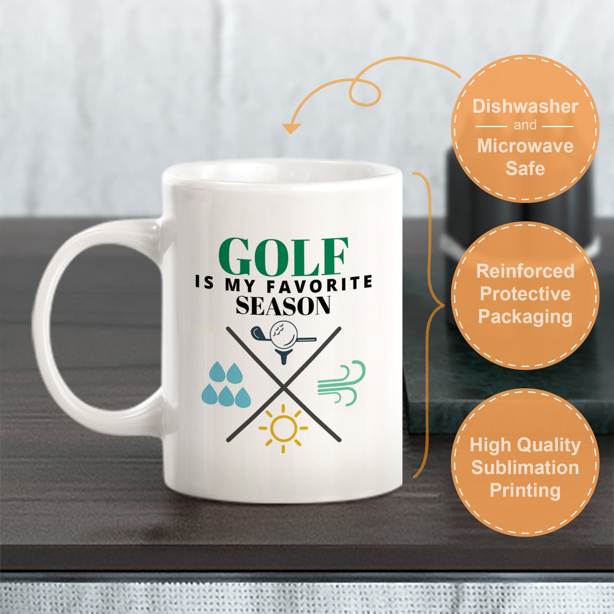 Golf is my favorite season, Novelty Coffee Mug Drinkware Gift