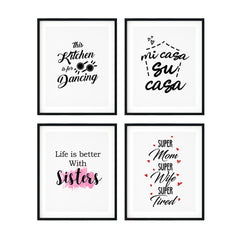 Family & Home Bundle Wall Art UNFRAMED Print (4 Pack)