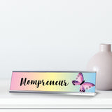 Mompreneur Butterfly, Designer Series Desk Sign, Novelty Nameplate (2 x 8")