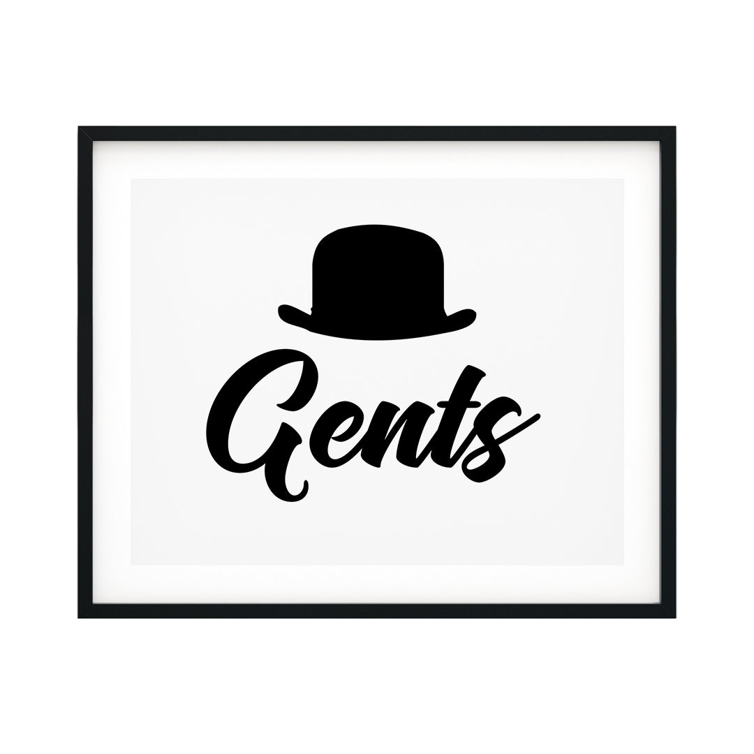 Gents UNFRAMED Print Business & Events Decor Wall Art