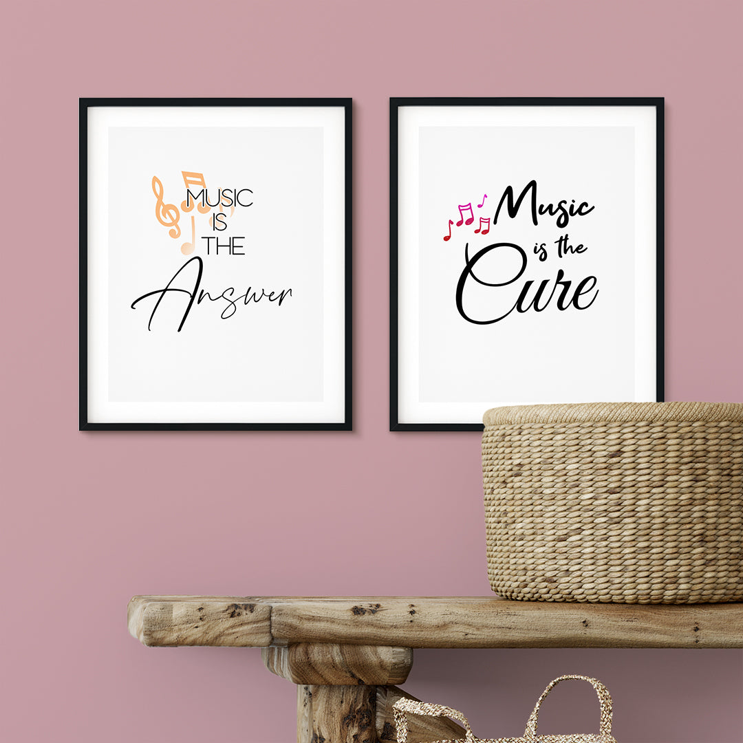 Music Lover Wall Art UNFRAMED Print (2 Pack)