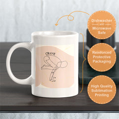 Crane Pose Yoga Coffee Mug