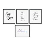 Simple Motivation Wall Art UNFRAMED Print (4 Pack)