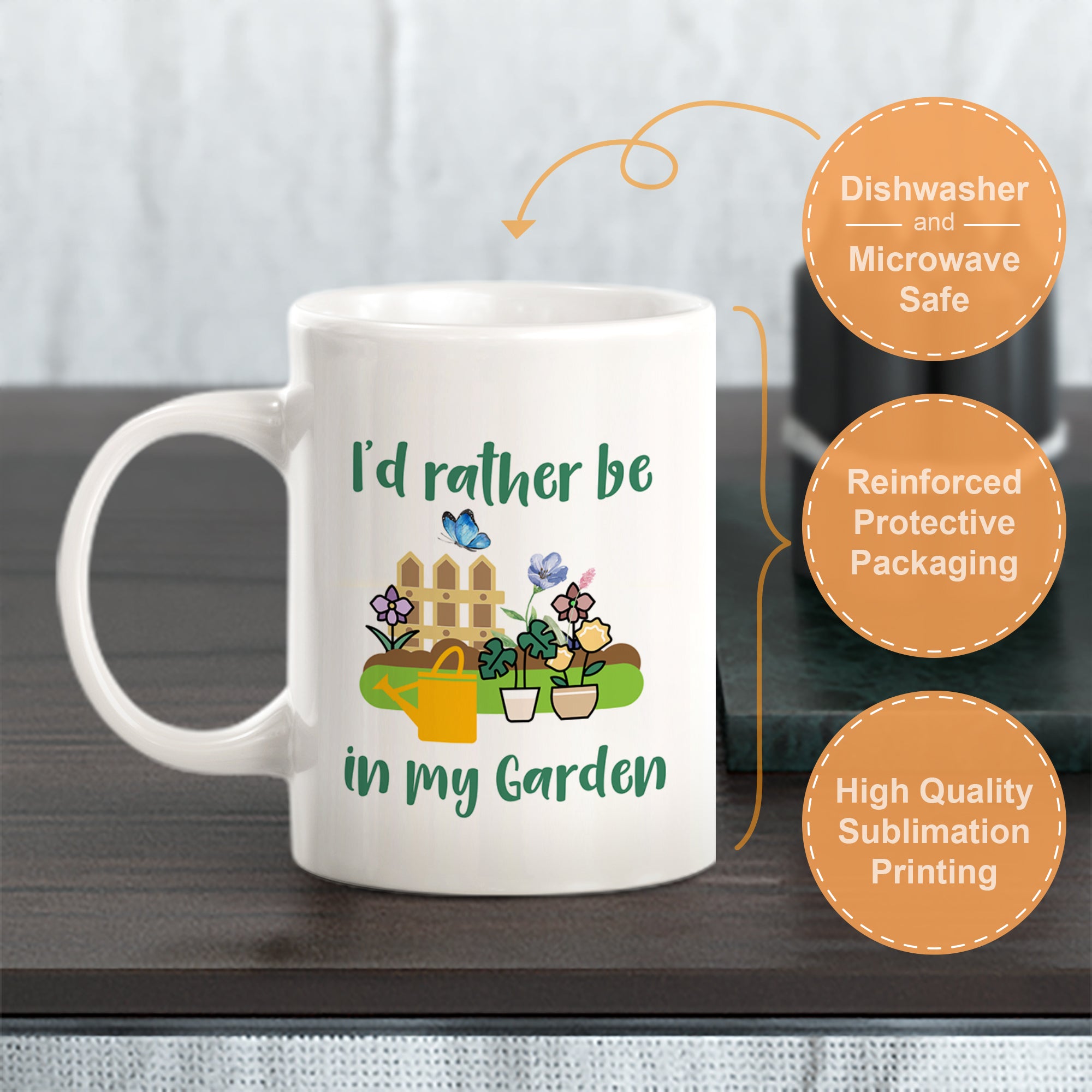 I'd rather be in my Garden Coffee Mug