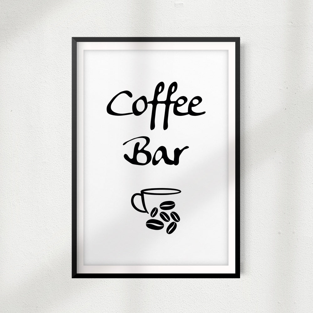 Coffee Bar UNFRAMED Print Home Décor, Coffee Wall Art