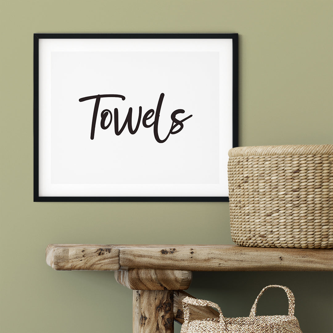 Towels UNFRAMED Print Business & Events Decor Wall Art