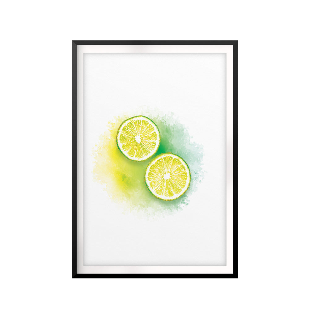 Limes Watercolor UNFRAMED Print Fruit Wall Art